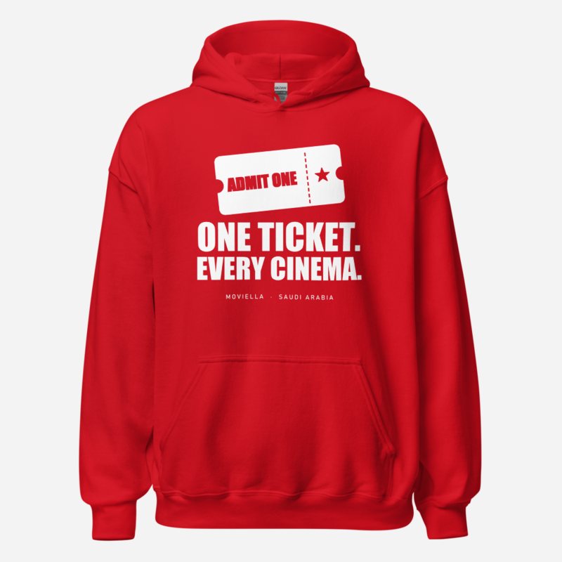 Moviella One Ticket Every Cinema Cinema Hoodie in Red