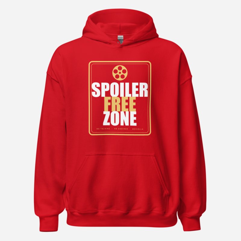 Moviella Spoiler Free Zone Cinema Hoodie Red