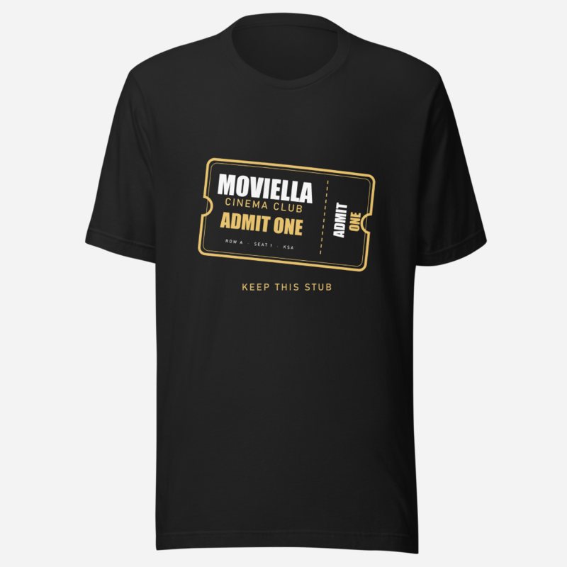 Moviella Cinema Club Ticket Stub Cinema Tee Vintage Black