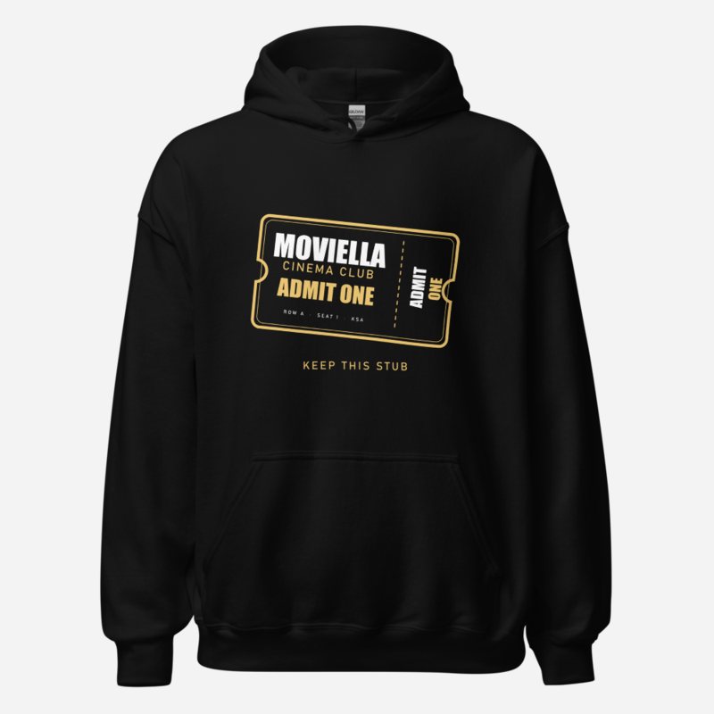 Moviella Cinema Club Ticket Stub Cinema Hoodie Black