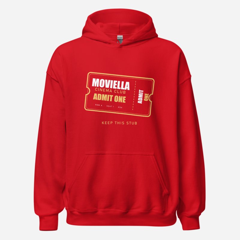 Moviella Cinema Club Ticket Stub Cinema Hoodie in Red