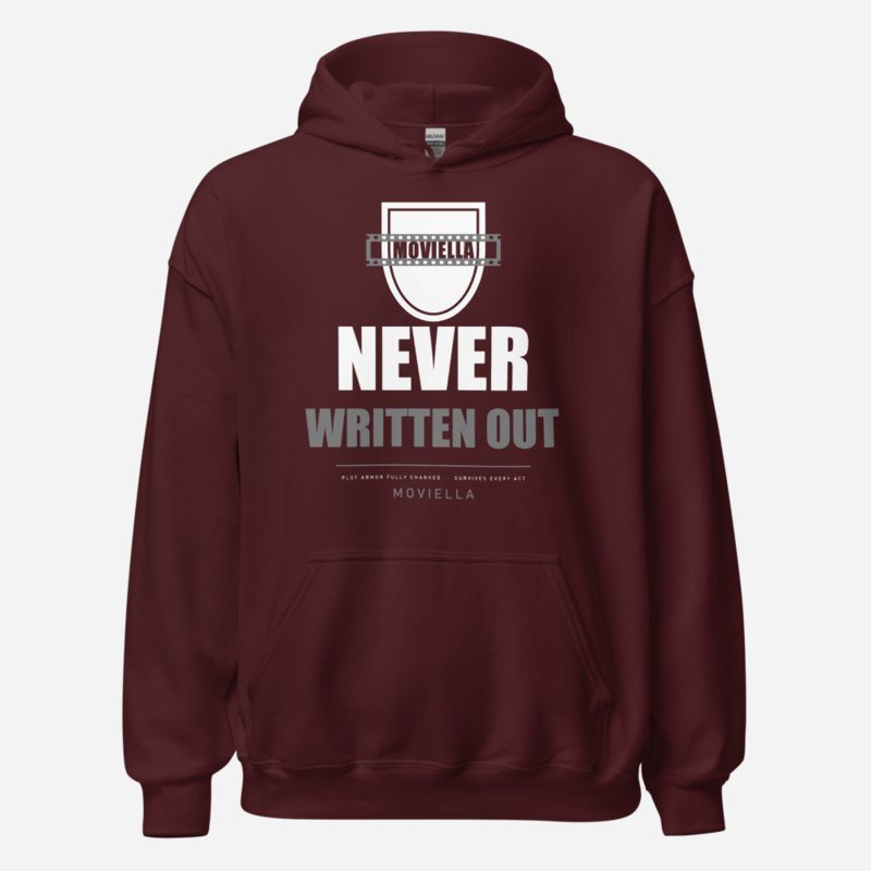 Moviella Never Written Out Sayings Hoodie Maroon