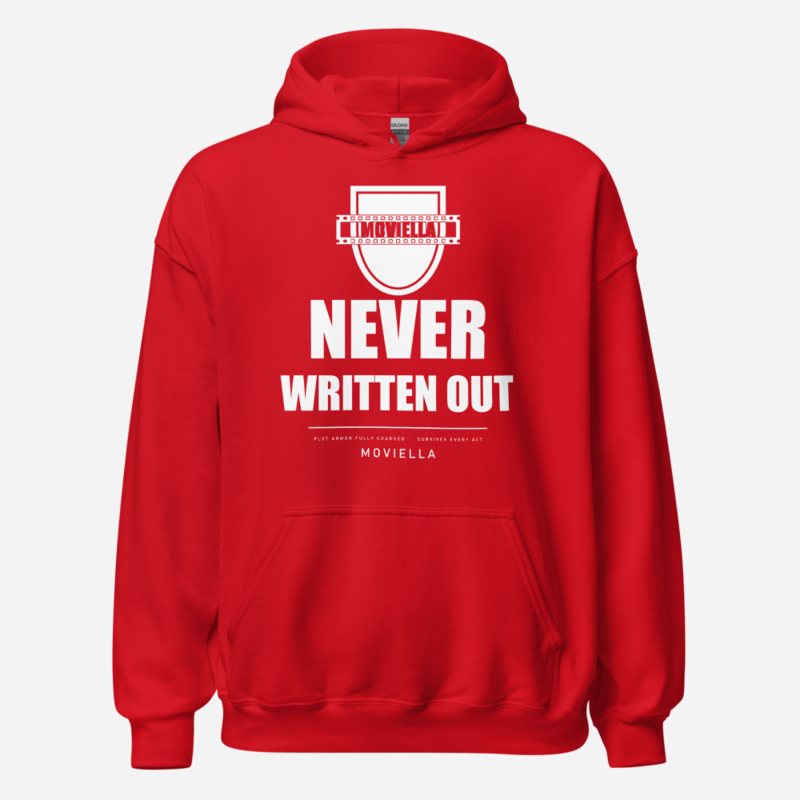 Moviella Never Written Out Sayings Hoodie Red