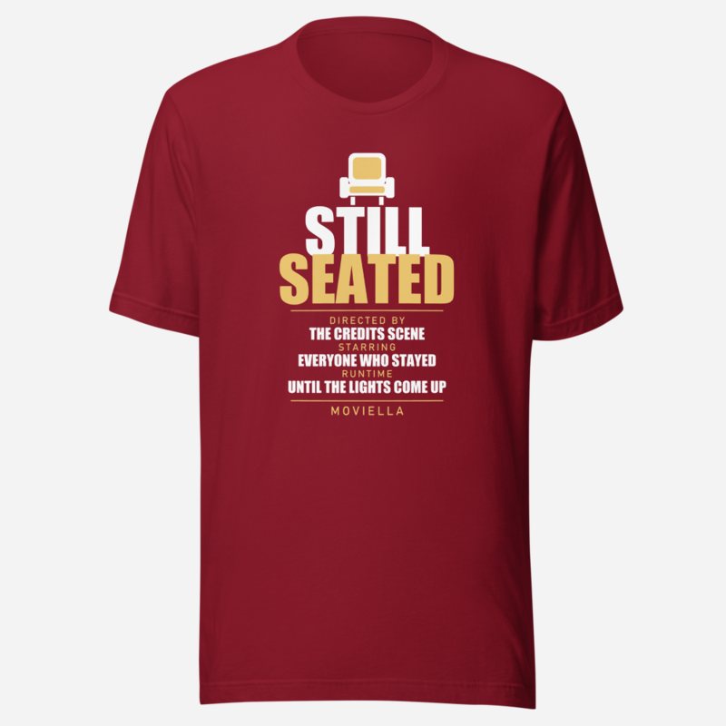 Moviella Still Seated Sayings Tee Cardinal