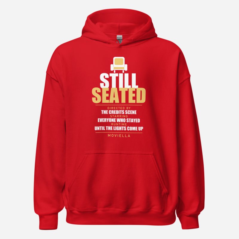 Moviella Still Seated Sayings Hoodie Red