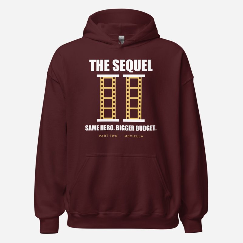 Moviella The Sequel Sayings Hoodie Maroon