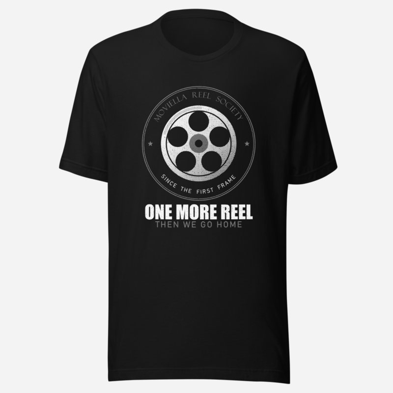 Moviella Reel Society Screening Room Tee in Black