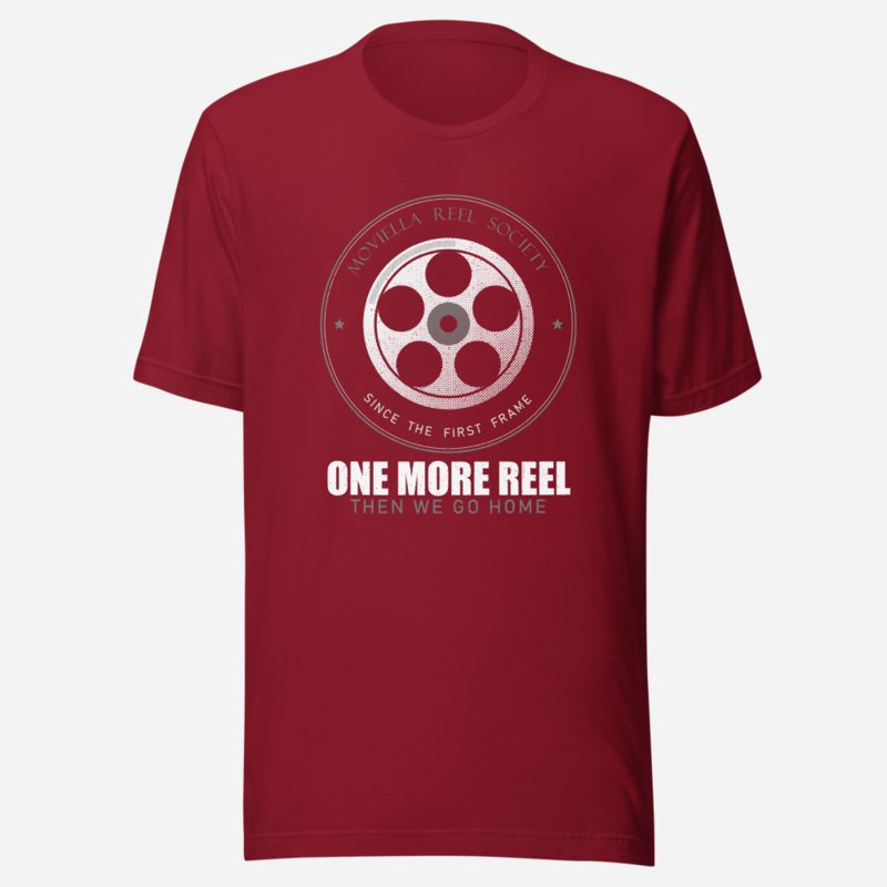 Moviella Reel Society Screening Room Tee Cardinal