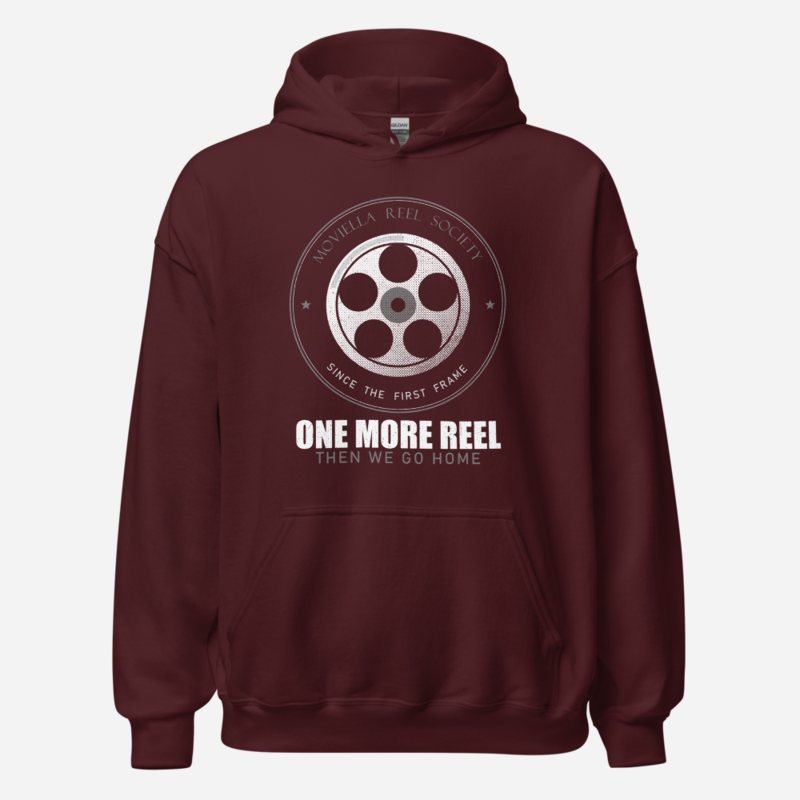 Moviella Reel Society Screening Room Hoodie Maroon