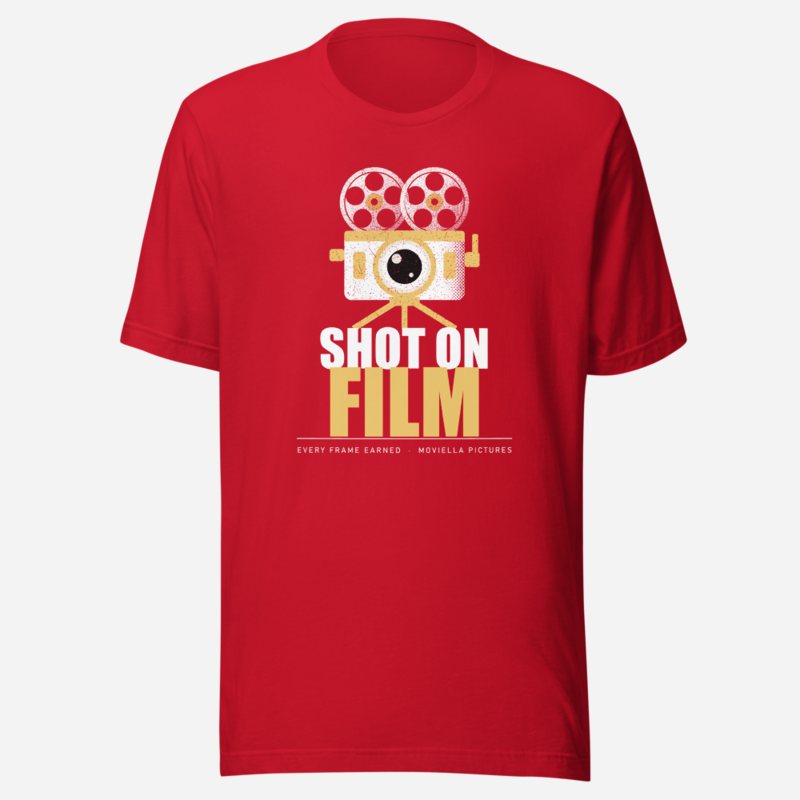 Moviella Shot On Film Screening Room Tee Red