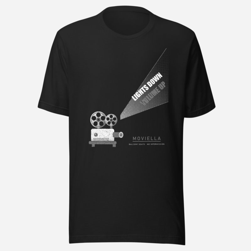 Moviella Projector Glow Screening Room Tee Vintage Black