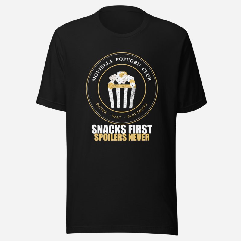 Moviella Popcorn Club Screening Room Tee Black