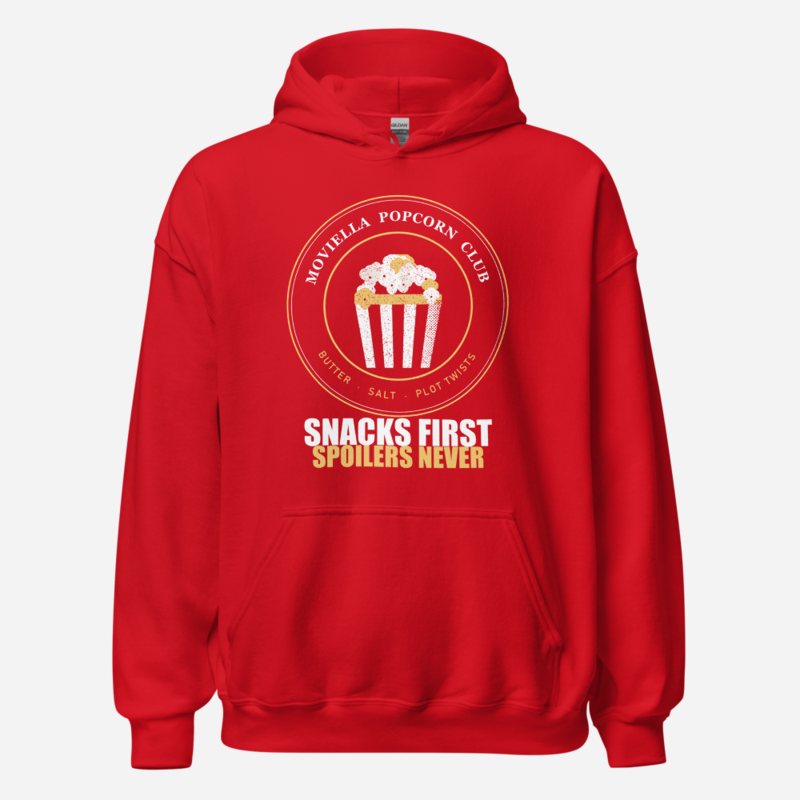 Moviella Popcorn Club Screening Room Hoodie Red