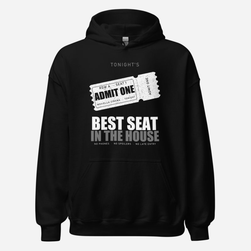 Moviella Admit One Screening Room Hoodie Black