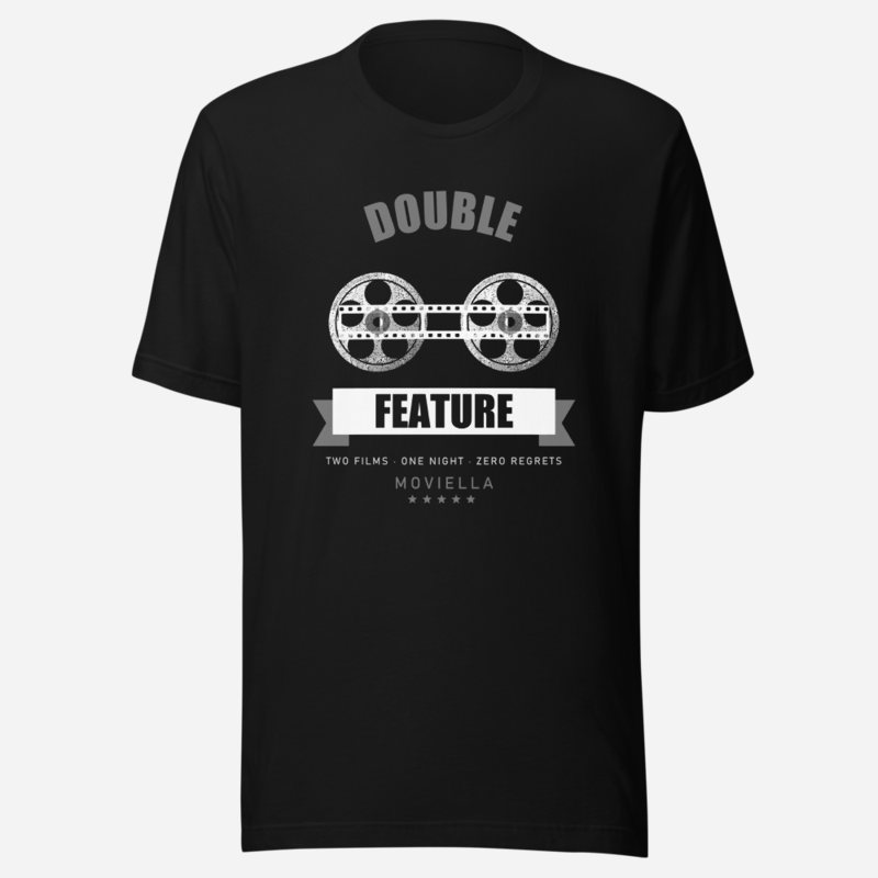 Moviella Double Feature Screening Room Tee Black
