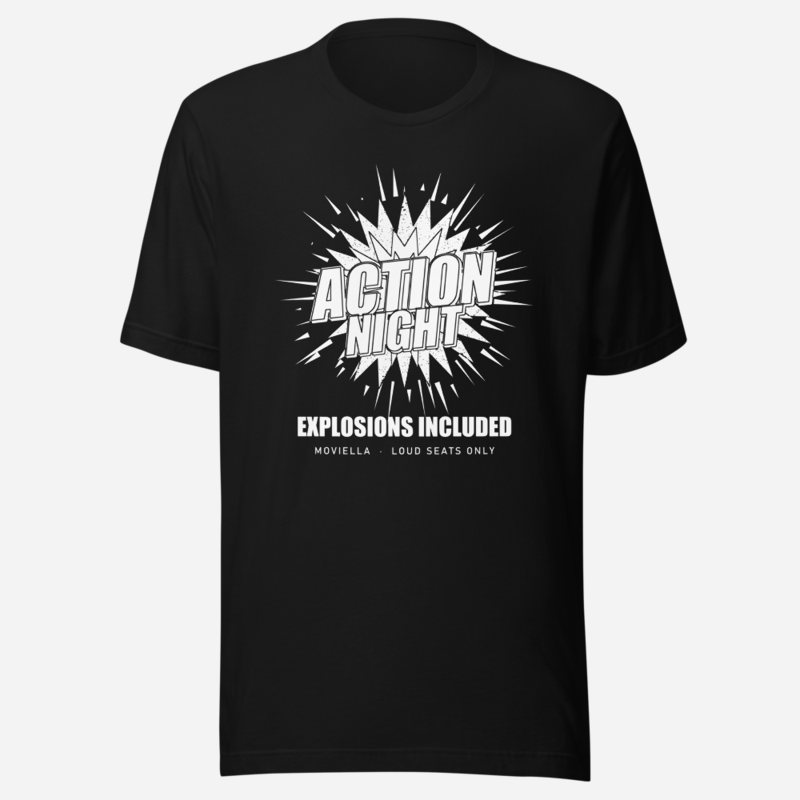 Moviella Action Night Screening Room Tee in Black