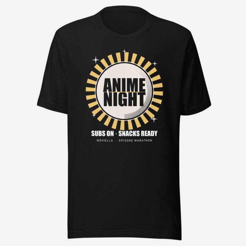 Moviella Anime Night Screening Room Tee Black