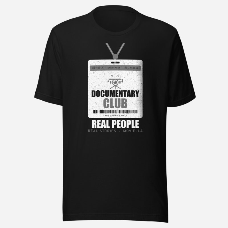 Moviella Documentary Club Screening Room Tee in Black