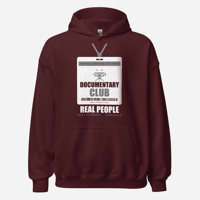 Moviella Documentary Club Screening Room Hoodie Maroon