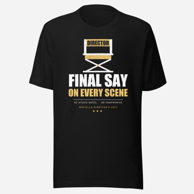 Moviella Director's Chair Screening Room Tee Black