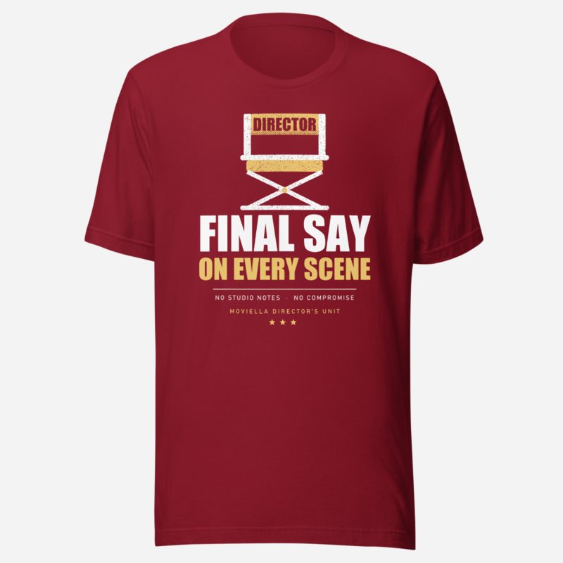 Moviella Director's Chair Screening Room Tee Cardinal