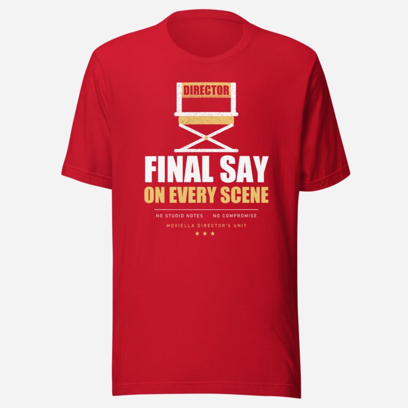 Moviella Director's Chair Screening Room Tee in Red