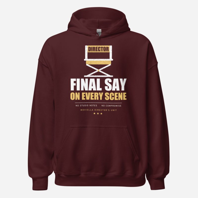 Moviella Director's Chair Screening Room Hoodie Maroon