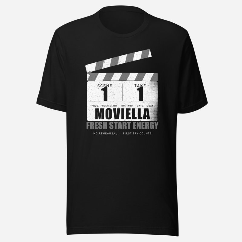 Moviella Scene 1 Take 1 Screening Room Tee Black