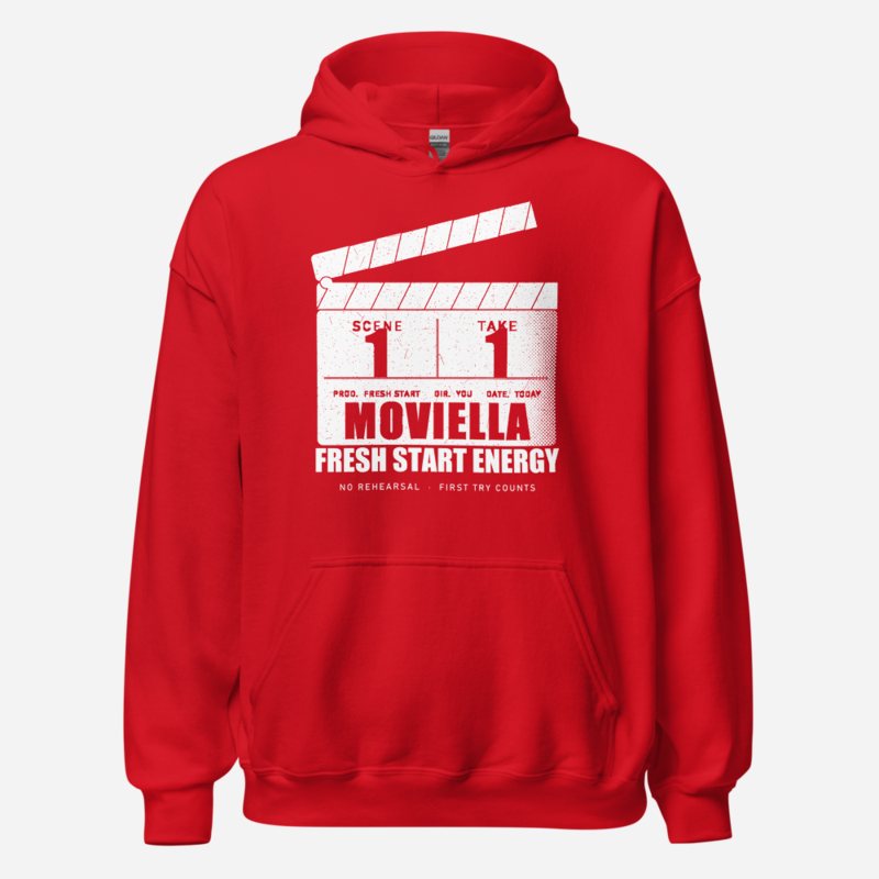Moviella Scene 1 Take 1 Screening Room Hoodie Red