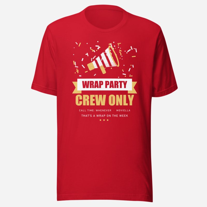 Moviella Wrap Party Screening Room Tee Red