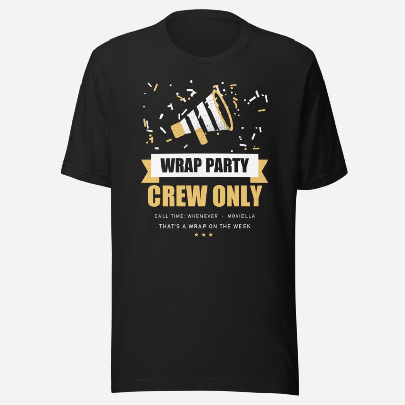 Moviella Wrap Party Screening Room Tee Vintage Black