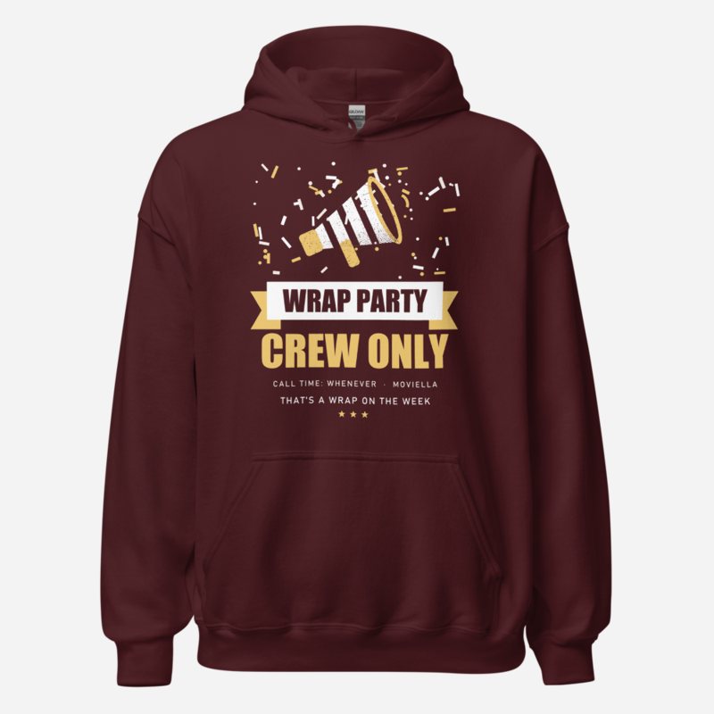 Moviella Wrap Party Screening Room Hoodie Maroon