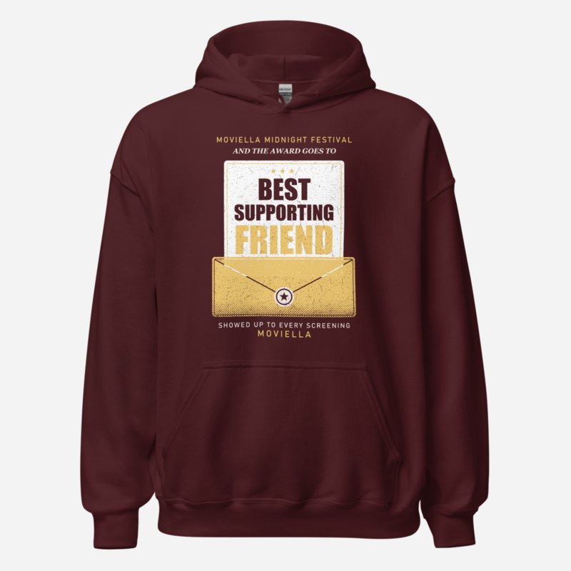 Moviella Best Supporting Friend Screening Room Hoodie Maroon