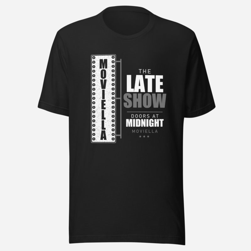 Moviella The Late Show Screening Room Tee Vintage Black