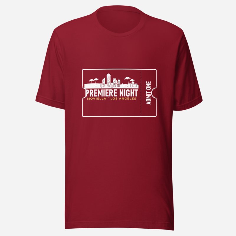 Moviella Premiere Night Ticket Tee Cardinal