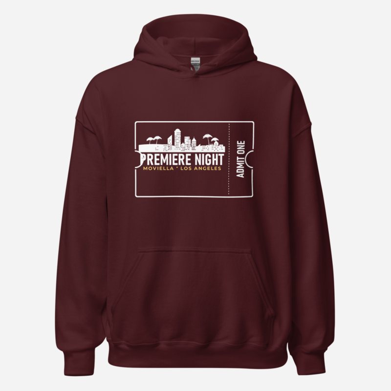 Moviella Premiere Night Ticket Hoodie Maroon