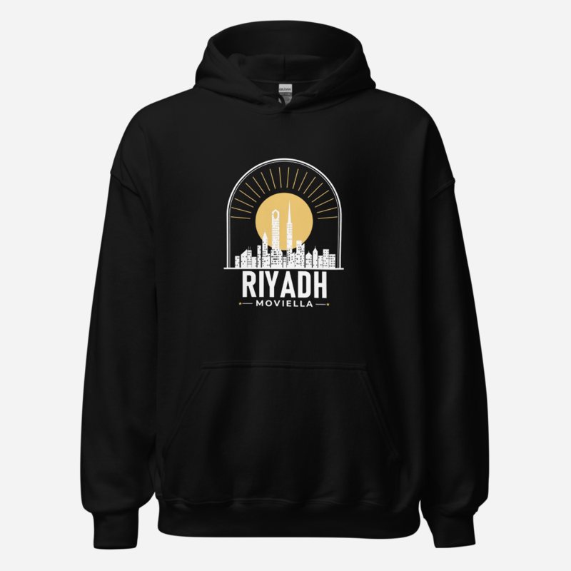 Moviella Riyadh Skyline Hoodie in Black
