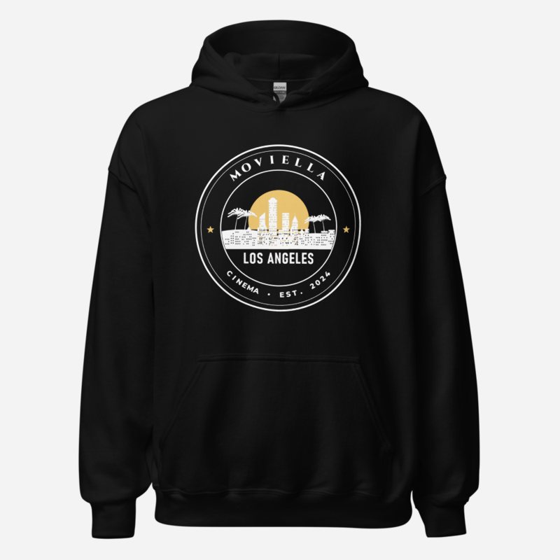 Moviella Cinema Crest Hoodie in Black