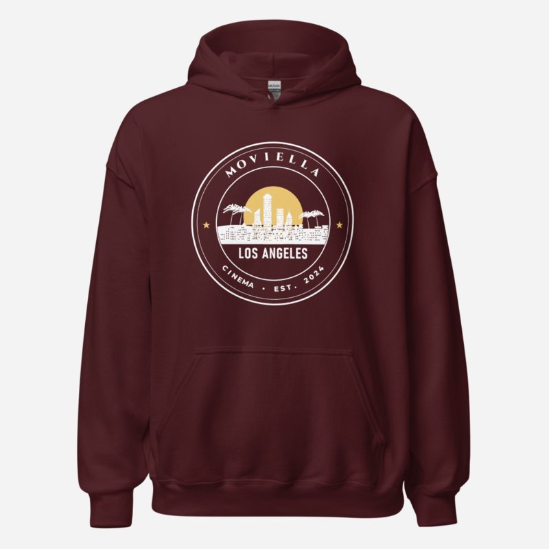 Moviella Cinema Crest Hoodie Maroon