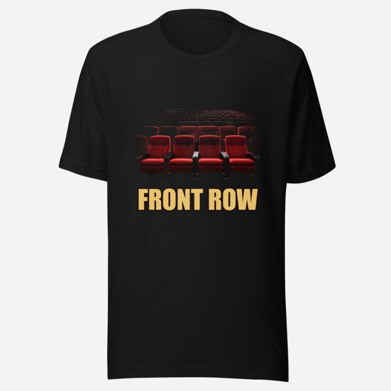 Moviella Front Row Cinema Seats Tee Black
