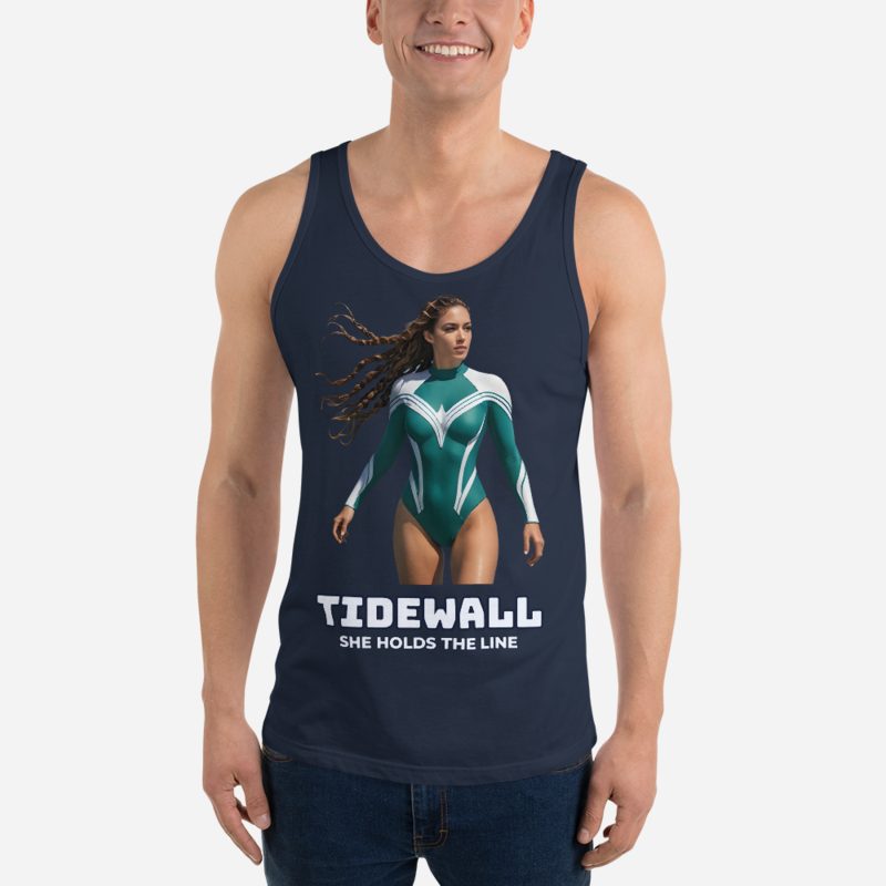 Next Level Superheroes Tidewall Tank Navy