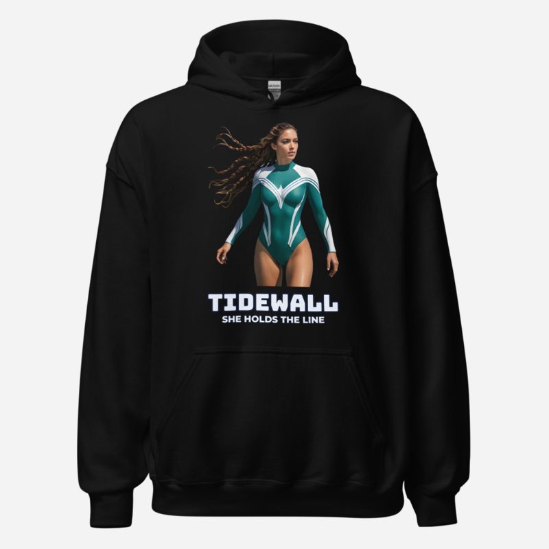 Next Level Superheroes Tidewall Hoodie in Black