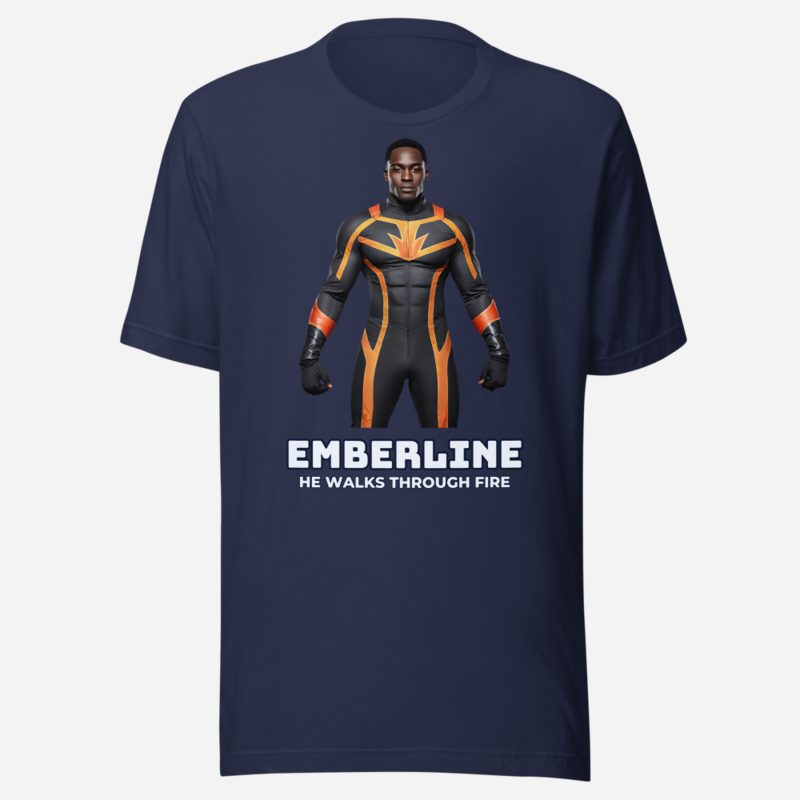 Next Level Superheroes Emberline Tee Navy