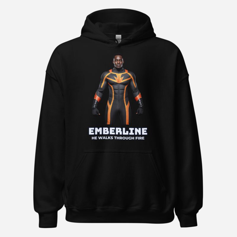 Next Level Superheroes Emberline Hoodie in Black