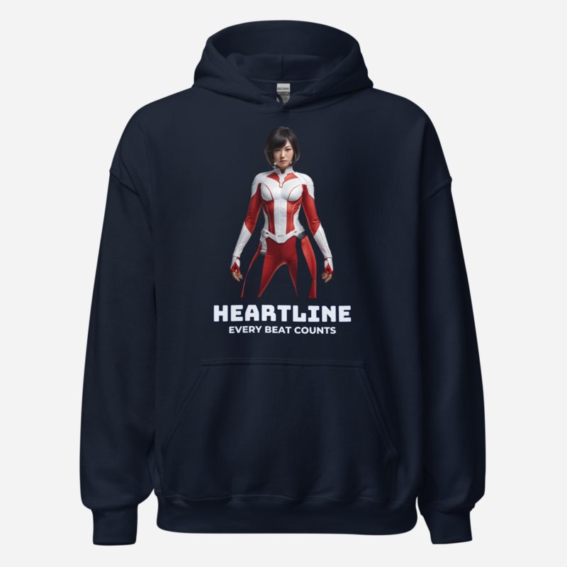 Next Level Superheroes Heartline Hoodie Navy