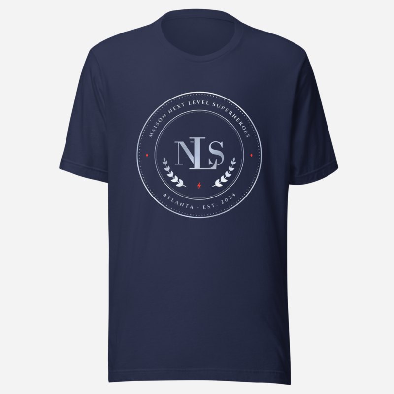 Next Level Superheroes Maison Medallion Tee Navy