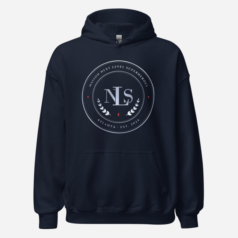 Next Level Superheroes Maison Medallion Hoodie Navy