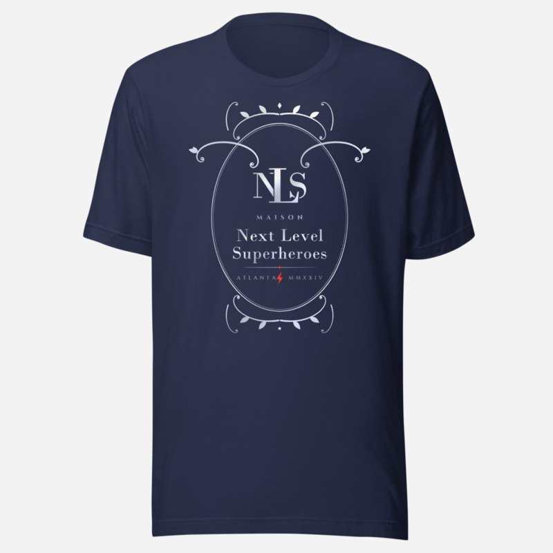 Next Level Superheroes Maison Baroque Cartouche Tee Navy