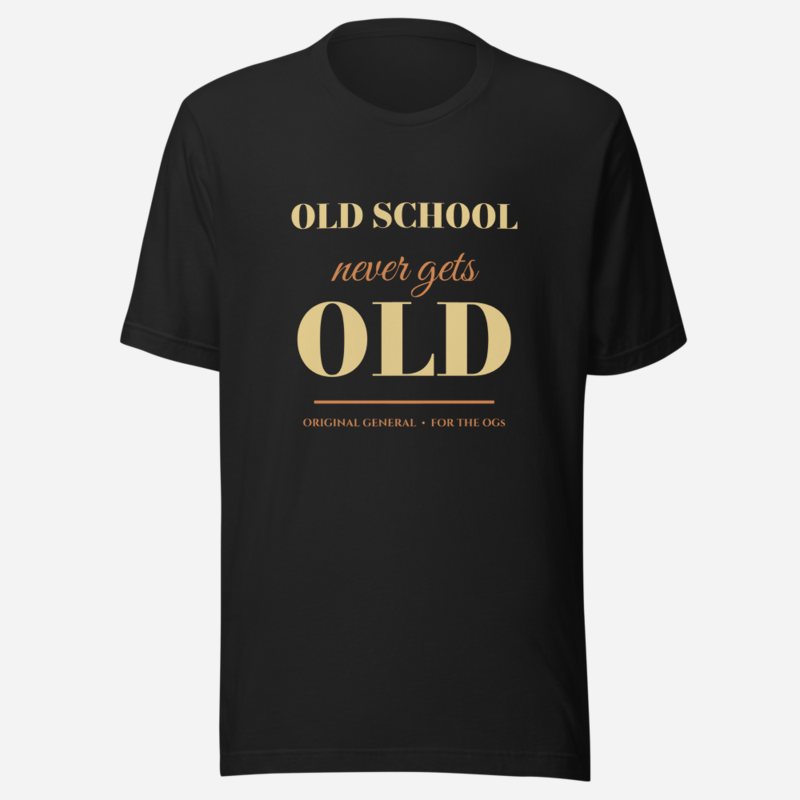 Original General Old School Never Gets Old Tee in Vintage Black
