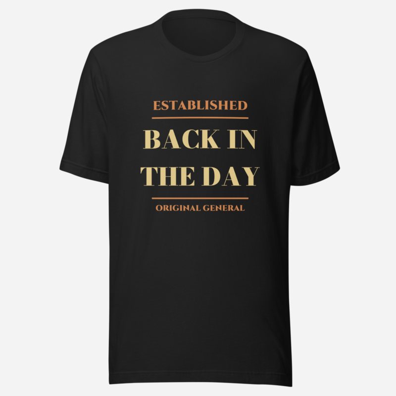 Original General Established Back In The Day Tee in Vintage Black